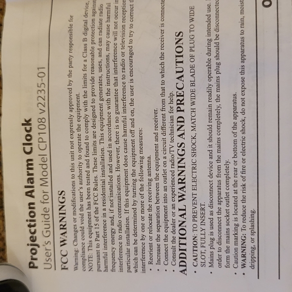 * GPX Projection Alarm Clock - Picture 2 of 2